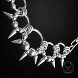 Punk Rivets Rings Stainless Steel Clavicle Necklace