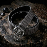 Punk Scorpion Buckle Crocodile-Embossed PU Leather Belt | Gthic.com