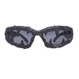 Punk Sharp Teeth Design Drip Glue PC Sunglasses