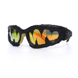 Punk Sharp Teeth Design Drip Glue PC Sunglasses