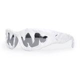 Punk Sharp Teeth Design Drip Glue PC Sunglasses