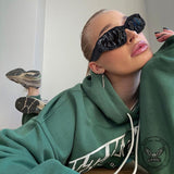 Punk Sharp Teeth Design Drip Glue PC Sunglasses 03 | Gthic.com