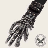 Punk Skull Hand Buckle Rivet PU Leather Belt 03 | Gthic.com