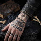 Punk Skull Head Stainless Steel Open Bracelet | Gthic.com