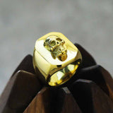 Punk Skull Head Stainless Steel Square Ring