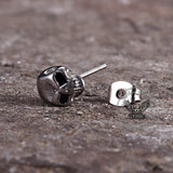 Punk Skull Head Stainless Steel Stud Earrings