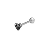 Punk Skull Head Stainless Steel Tongue Ring | Gthic.com