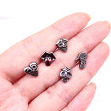 Punk Skull Head Stainless Steel Tongue Ring | Gthic.com