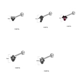 Punk Skull Head Stainless Steel Tongue Ring