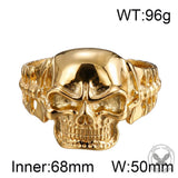 Punk Skull Skeletal Joints Stainless Steel Open Bracelet