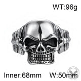 Punk Skull Skeletal Joints Stainless Steel Open Bracelet