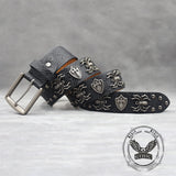 Punk Spider Rivet Snake Pattern PU Leather Belt | Gthic.com