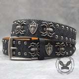 Punk Spider Rivet Snake Pattern PU Leather Belt | Gthic.com