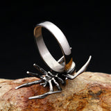 Punk Spider Stainless Steel Animal Ring