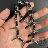 Punk Spike Bamboo Stainless Steel Clavicle Necklace