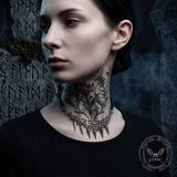 Punk Spike Leather Stainless Steel Clavicle Necklace | Gthic.com