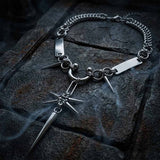 Punk Spike Star Stainless Steel Clavicle Necklace | Gthic.com