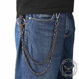 Punk Spiked Double-Chain Alloy Pants Chain | Gthic.com