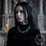 Punk Spiked Stainless Steel Choker Clavicle Necklace | Gthic.com