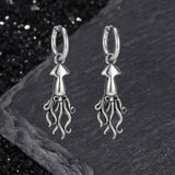 Punk Squid Stainless Steel Marine Hoop Earrings