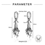Punk Squid Stainless Steel Marine Hoop Earrings