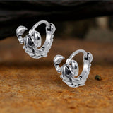 Punk Street Scorpion Stainless Steel Skull Hoop Earrings
