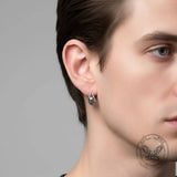 Punk Street Scorpion Stainless Steel Skull Hoop Earrings | Gthic.com