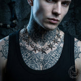 Punk Studded Stainless Steel Clavicle Necklace | Gthic.com