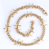 Punk Thorn Chunky Stainless Steel Necklace | Gthic.com