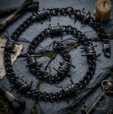 Punk Thorn Chunky Stainless Steel Necklace | Gthic.com