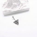 Punk Triangle Snake Stainless Steel Belly Ring Piercing
