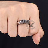 Punk Wild Rhino Stainless Steel Ring | Gthic.com