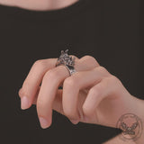 Punk Wild Rhino Stainless Steel Ring | Ghtic.com