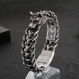 Punk Wolf Head Keel Chain Animal Bracelet | Gthic.com