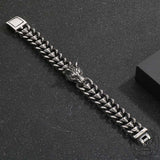 Punk Wolf Head Keel Chain Animal Bracelet | Gthic.com