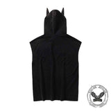 Punk Y2K Cross Wings Print Sleeveless Hoodie