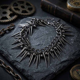 Punk Y2K Spike Rivet Alloy Clavicle Necklace | Gthic.com