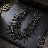 Punk Y2K Spike Rivet Alloy Clavicle Necklace | Gthic.com