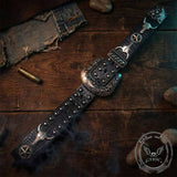 Punk Y2K Western-Style Rivet Bull Star PU Leather Belt