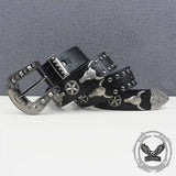 Punk Y2K Western-Style Rivet Bull Star PU Leather Belt