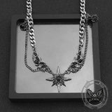 Punk Y2K Wings Star Stainless Steel Clavicle Chain