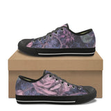 Purple Rose Flower Print Canvas Shoes 01 | Gthic.com