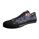 Purple Rose Flower Print Canvas Shoes