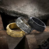 Pyramid Eye of Providence Stainless Steel Spinner Ring | Gthic.com