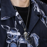 Colgante vikingo de acero inoxidable con calavera de cuervo