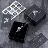 Colgante vikingo de acero inoxidable con calavera de cuervo