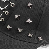 Red Devil Horns Studded Cap | Gthic.com