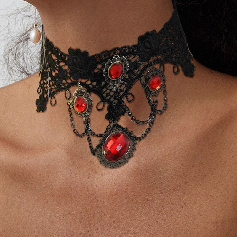 red dress black choker Black Choker with Red Dress Outfits (5 ideas & outfits)