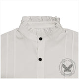 Renaissance Victorian Stand Collar Pleated Pirate Shirt | Gthic.com