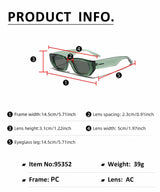 Retro All-Match Square Frame PC Sunglasses